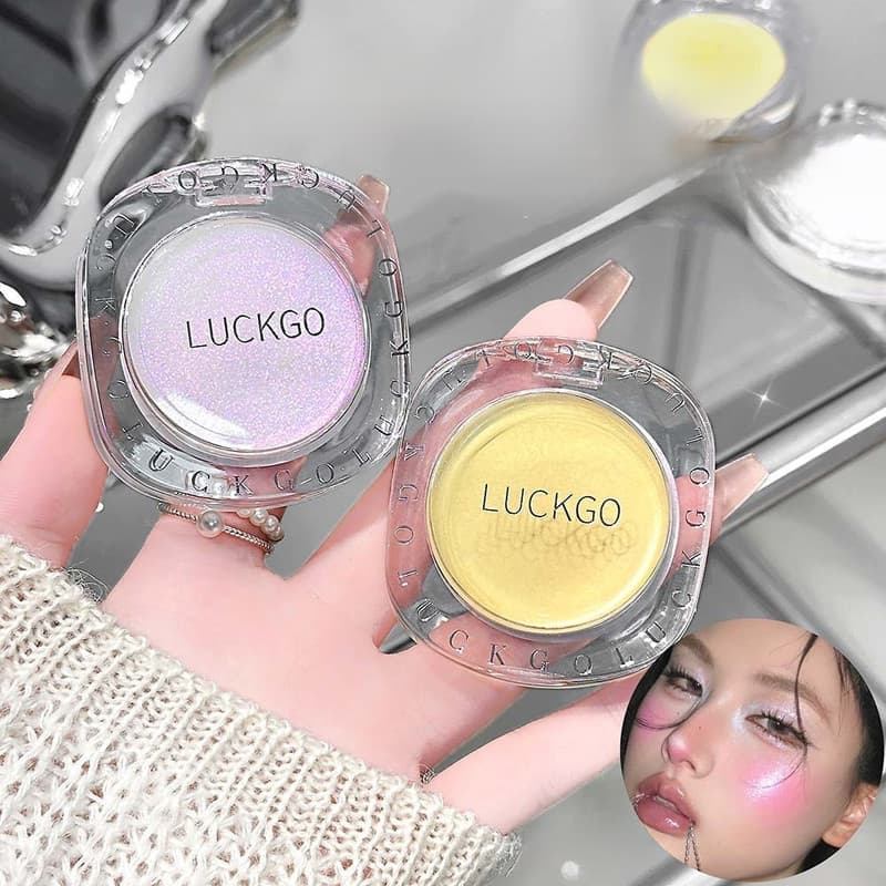 Blush em creme gel Crystal Magic com brilho suave para iluminar e clarear - Maquiagem natural