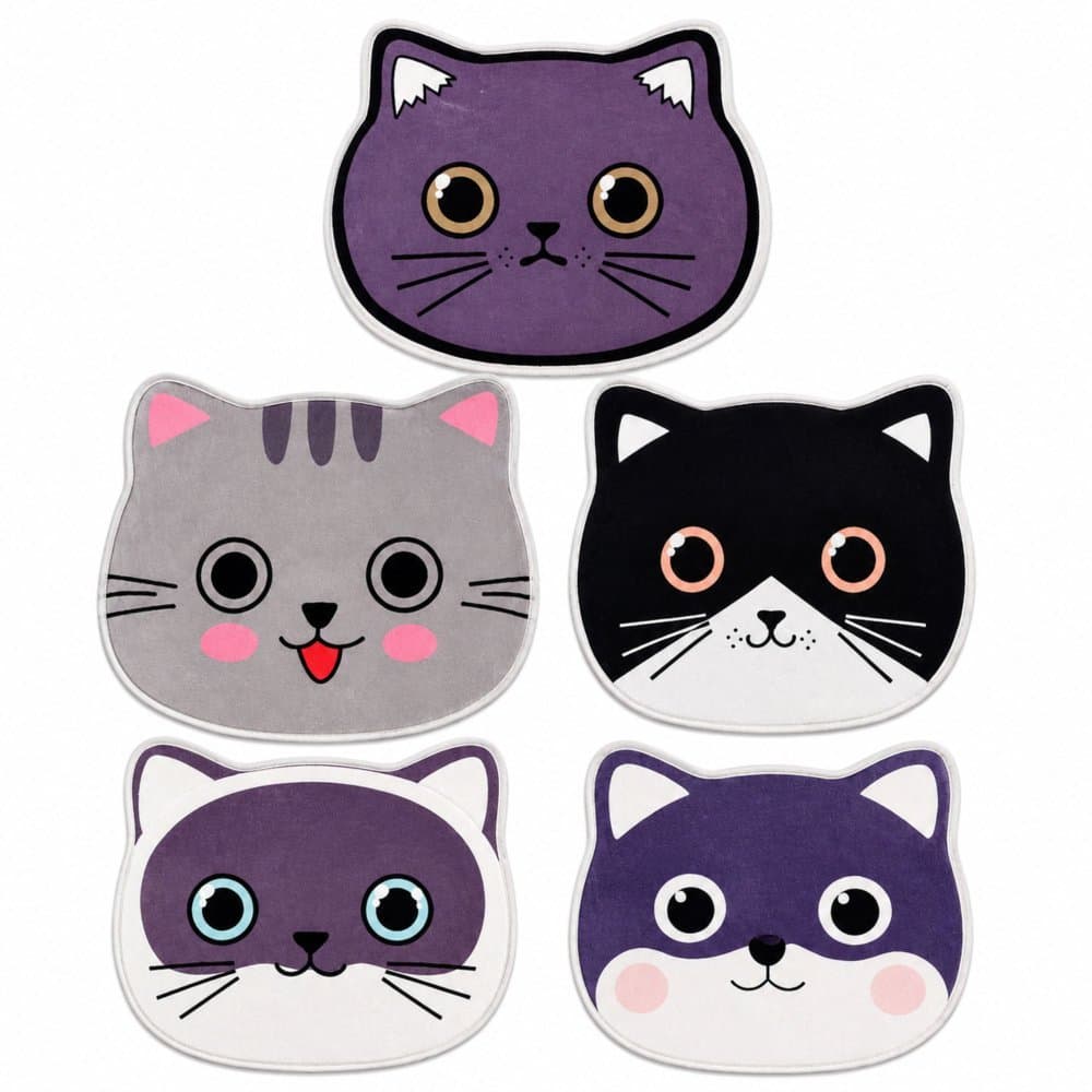 Tapete Infantil Antiderrapante 60x40cm Gatinhos Decorado