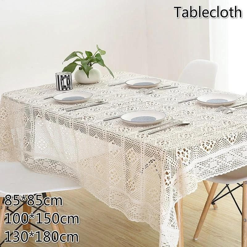 Elegante Toalha De Mesa De Renda Branca Decoração De Casamento Capa Translúcida Bordada Chá Tabl
