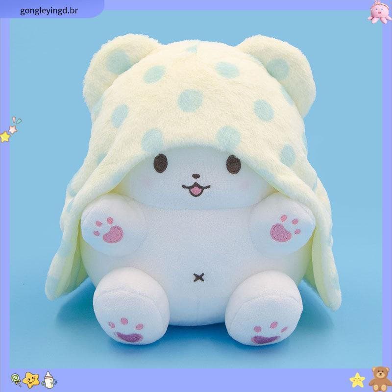 Marumofubiyori Brinquedo De Pelúcia Recheado Anime Urso Branco Boneca Saco Pingente Brinquedos Dos Desenhos Animados Pre