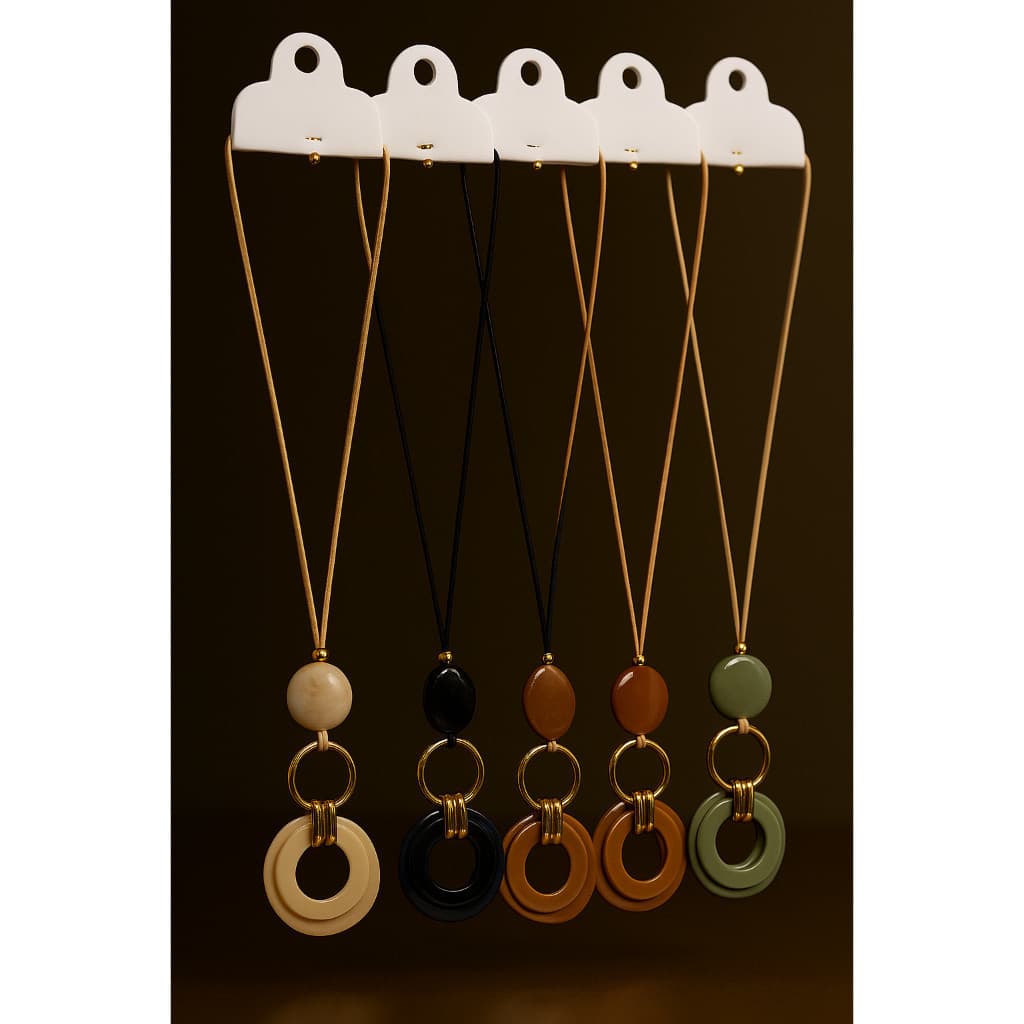 Colar Longo Feminino com Maxi Pedra Natural Elegância e Natureza em um Acessório