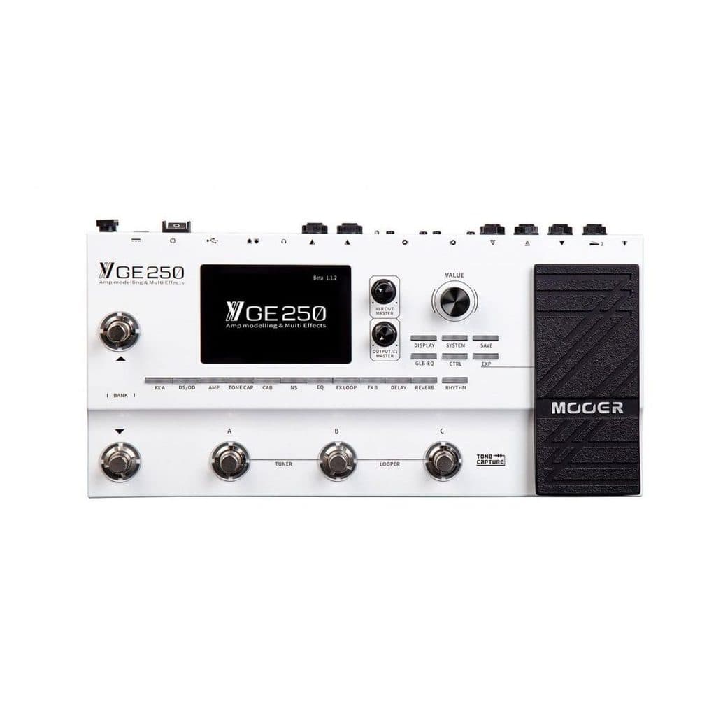 PEDALEIRA MOOER MULTI-EFEITOS PARA GUITARRA GE250 BRANCA