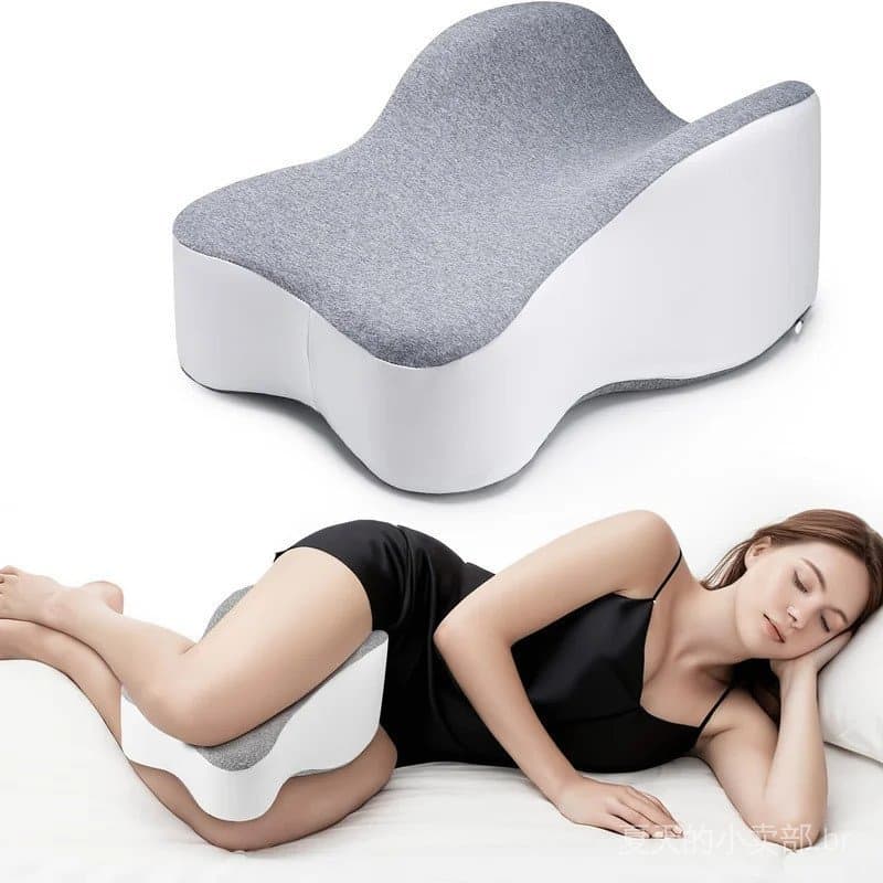 Almofada Grande de Espuma de Memória para Pernas e Joelhos para Dormir de Lado - Almofada Entre as Pernas para Alívio de