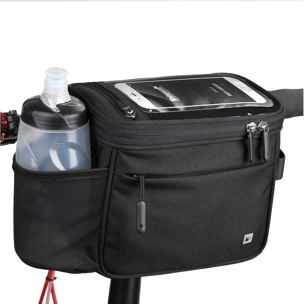Rhinowalk Bike Basket,Lunch Box Insulated Bike Handlebar Bag Bike Front Bag Camera Bag Handbag Phone Bag with Touch Scre