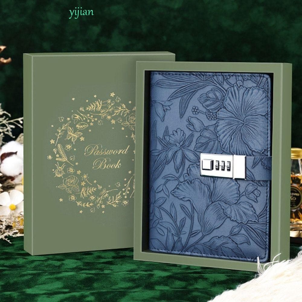 Caderno YIJIAN B6 , Protegendo Segredos , Livro De Senha Espessado Com Fechadura Diário Capa De Couro PU