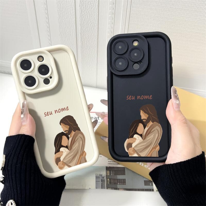 Capinha personalizada Jesus perdoa a todos para iPhone 13 normal 12 13 11 16 17 15 14 pro max 15 Plus 16 pro capa