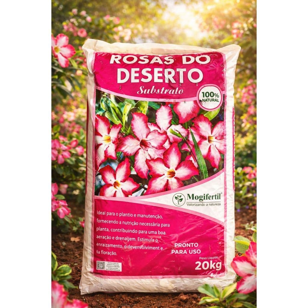 Rosa do Deserto Substrato Jardim e Plantio