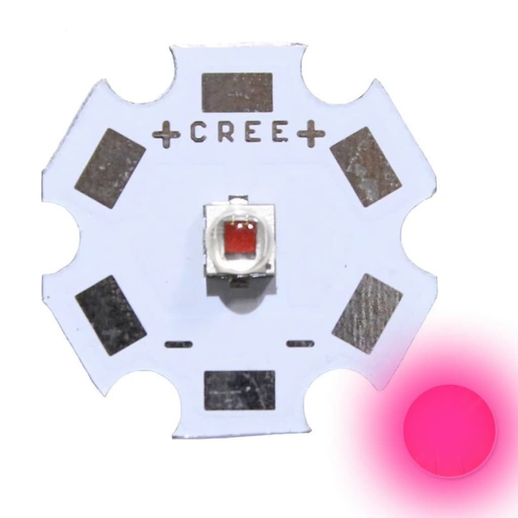 Led 5x Chip 3w Cree Full Spectrum 380-840nm Rosa Cultivo Indoor Grow Planta Aquario Soldado Potencia