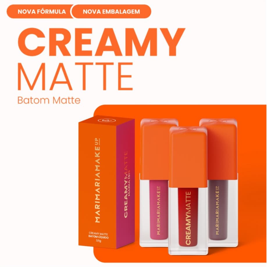 Mari Maria Makeup | Batom Líquido Creamy Matte Alta Pigmentação Conforto