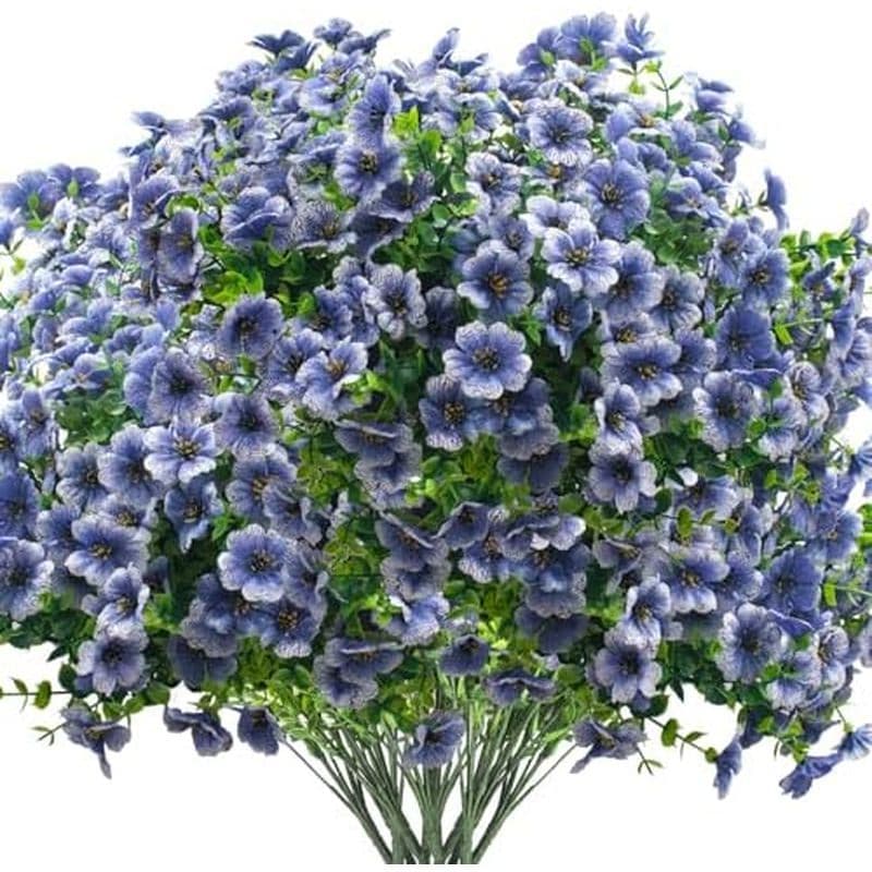 Grunyia Plantas Falsas Artificiais Flores Para Decoração De Primavera Ao Ar Livre , 16 Pacotes De Seda Falsa Margarida C