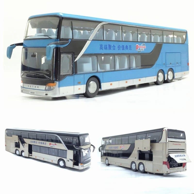 Ônibus de brinquedo infantil com portas que abrem, modelo de ônibus de simulação para meninos, com luzes e música, veícu