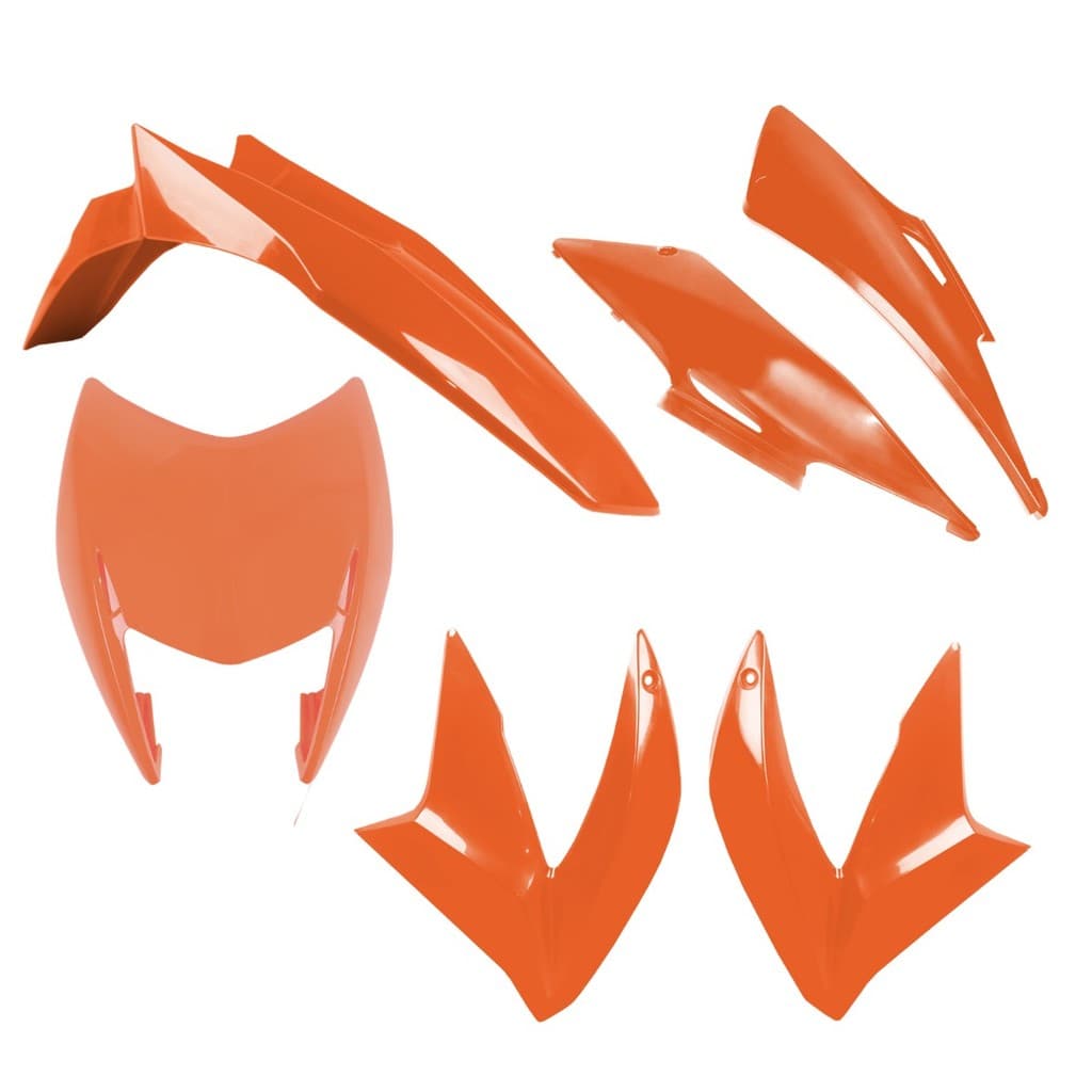KIT PLÁSTICO CARENAGEM BROS 125 - 2013 / BROS 150 - 2011 2012 - LARANJA PAPAYA