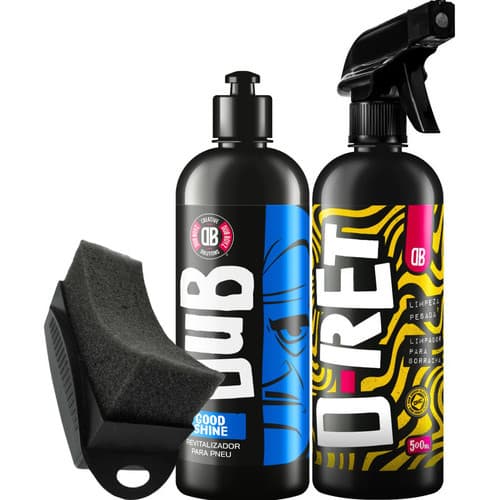 Kit Limpeza Pneu Limpador Borracha Pretinho Dub Boyz