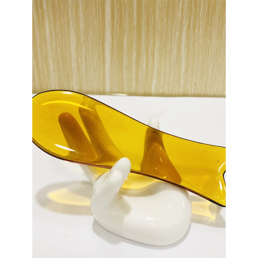 Hongchao Jade raspagem placa facial massageador de olho facial citrino sintético em forma de peixe raspagem ferramenta d