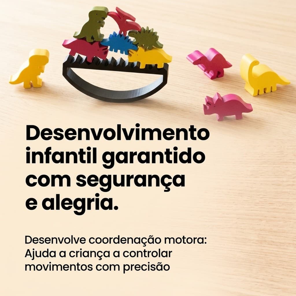 Brinquedo de Equilíbrio Dinossauros – Diversão + Desenvolvimento Infantil
