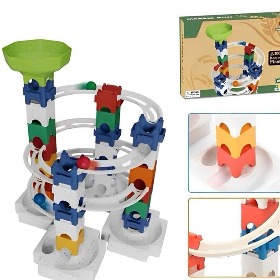 Pista Labirinto de Bolinhas  Bloco de Montar Labirinto brinquedo educativo aprendizado