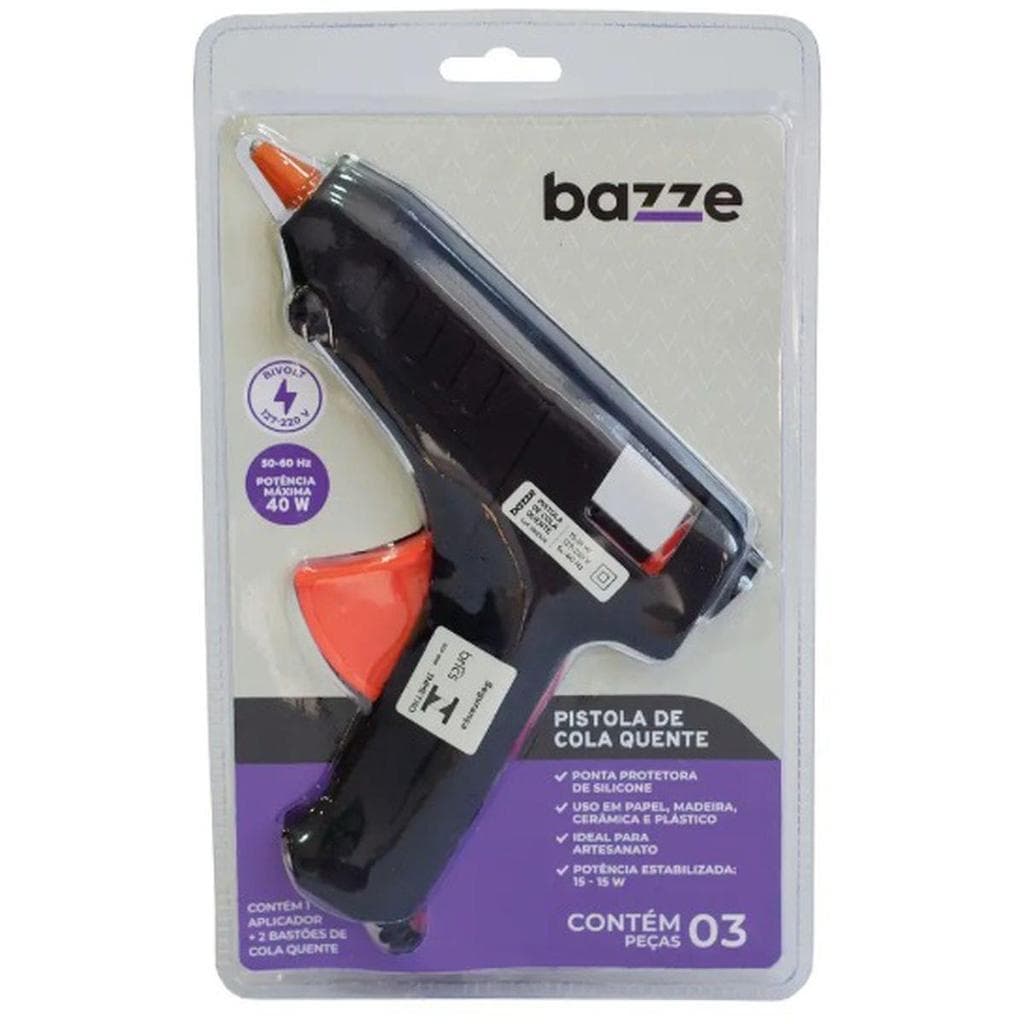 Pistola de Cola Quente Bazze 40 W Grande Bivolt - Summit