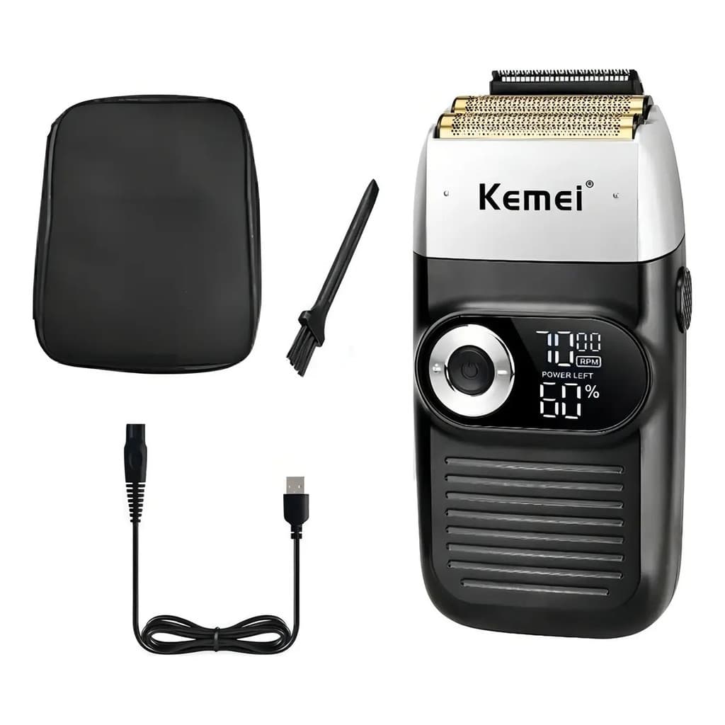 Barbeador Elétrico KEMEI Profissional Recarregável