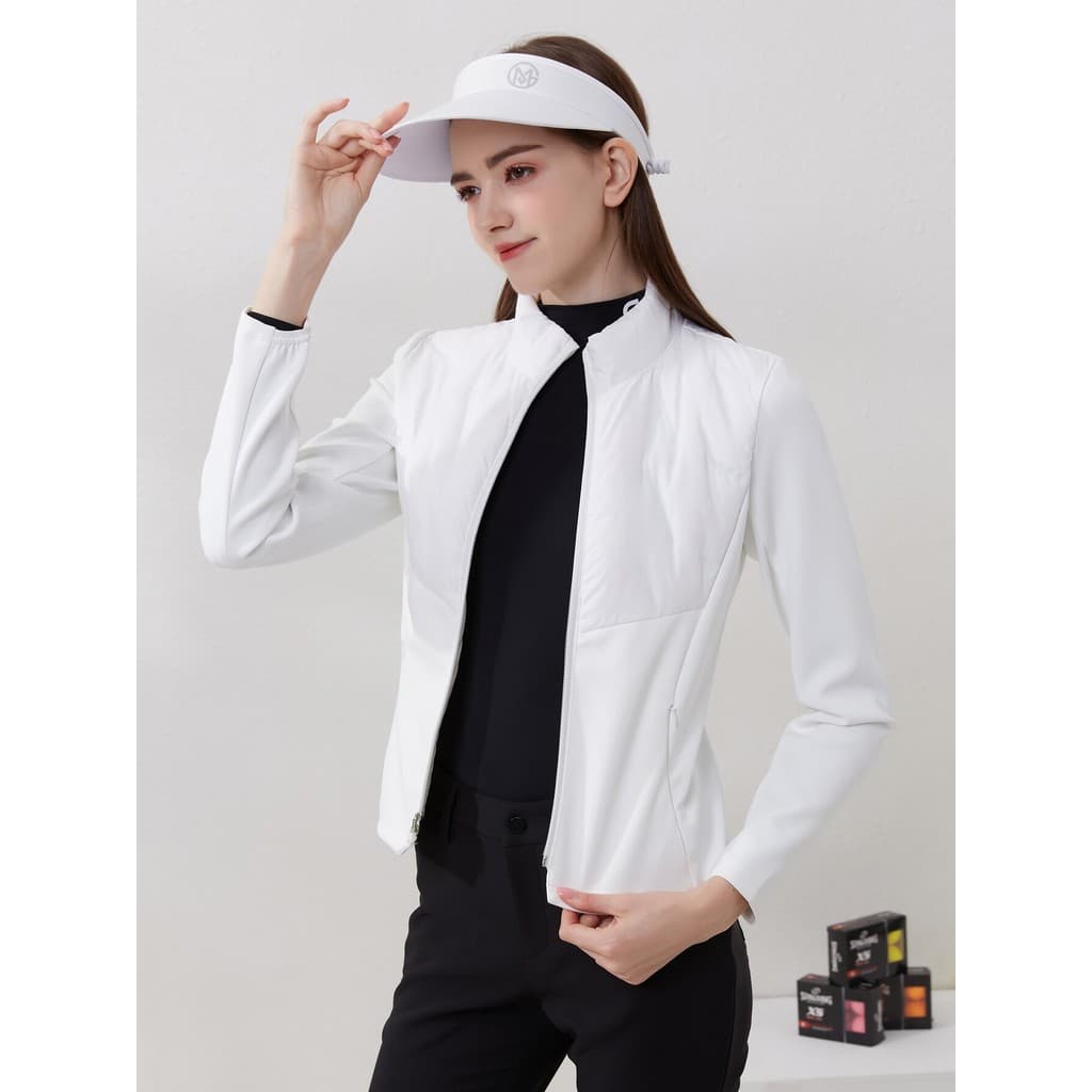 Outono inverno jaqueta de golfe feminina para baixo jaqueta cintura estreita magro-ajuste mais magro olhar pato para bai