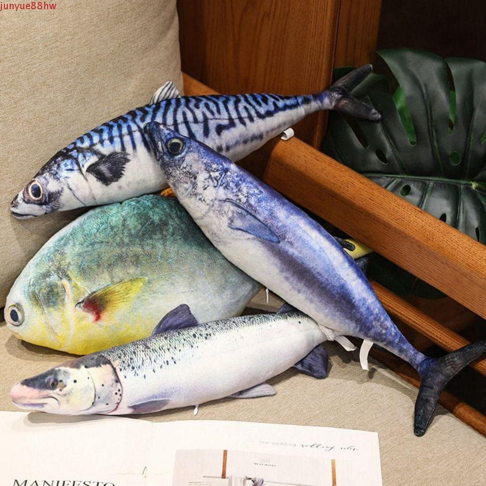 JUNYUE Boneca Recheada De Peixe Marinho , Simulação De Algodão PP Macio , Brinquedos De Pelúcia Bonecos De Travesseiro D