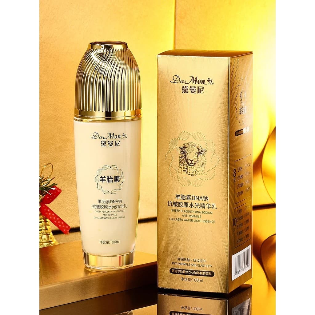 Demanda ovelha Placenta DNA sódio Anti-rugas colágeno água brilho essência creme sedoso textura delicada hidratante bril