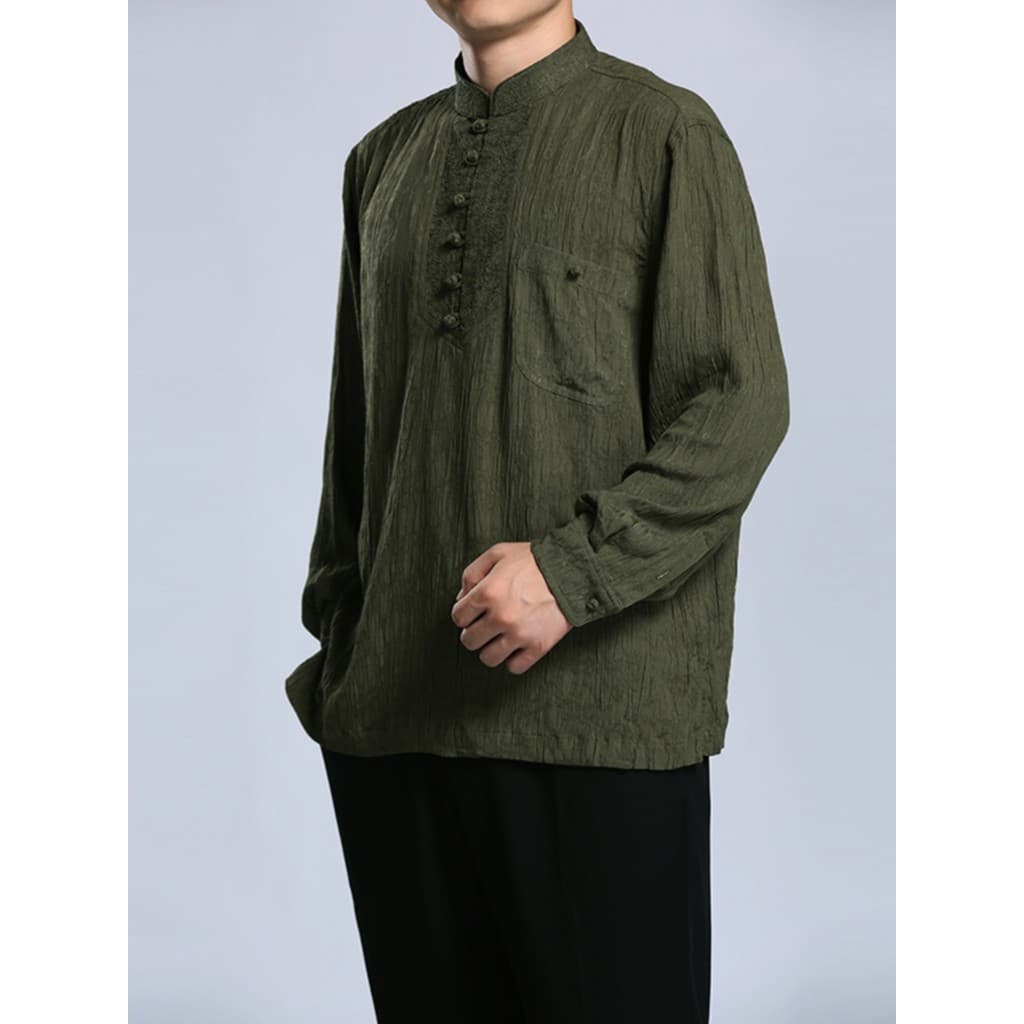 Estilo chinês algodão linho tang terno primavera terno masculino tang terno superior roupas étnicas masculino Layman ter