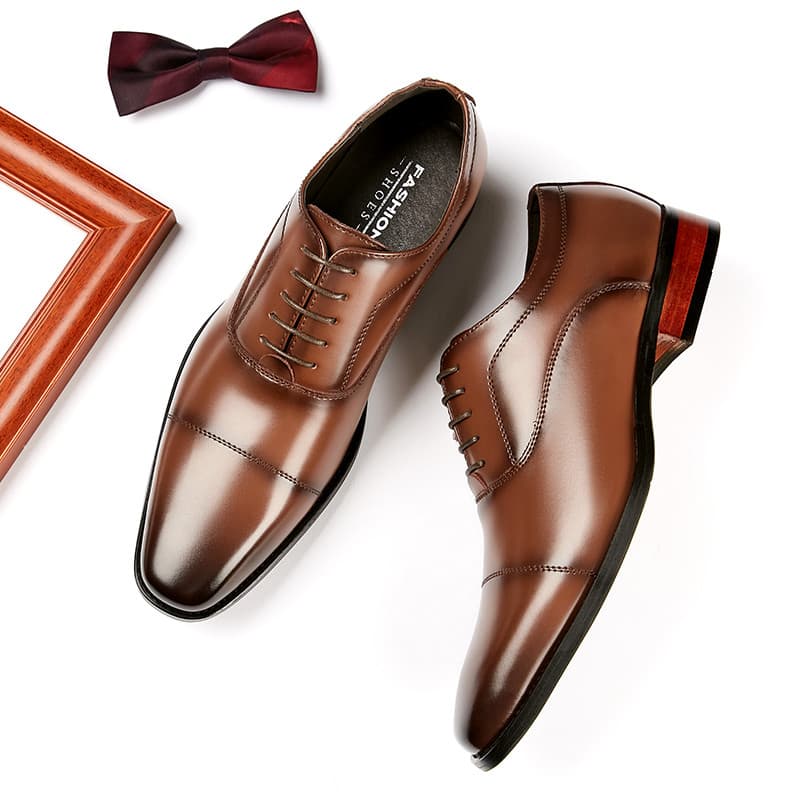 Estilo japonês 2026 novo estilo de couro genuíno sapatos de couro de negócios masculino três articulações sapatos formai