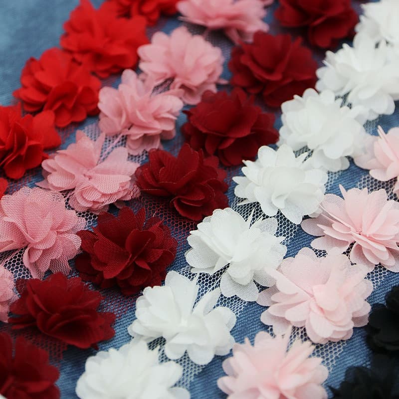 Largura 30mm Rendas De Chiffon Feitas À Mão Para Decoração De Casamento E Decorações De Punho De Vestido