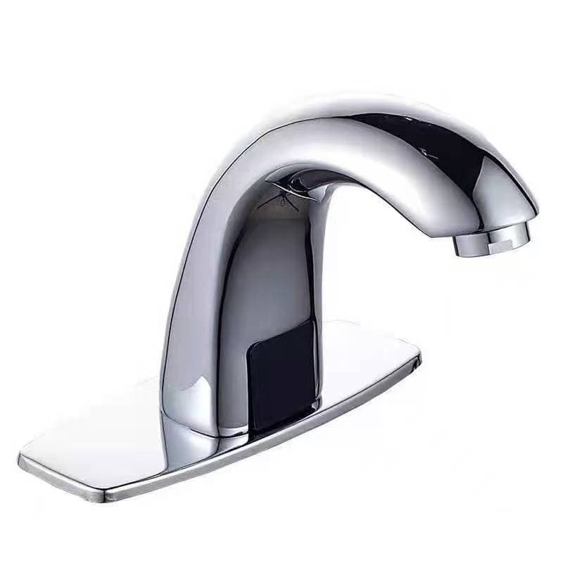 Torneira de indução automática de cobre, quente e fria, única bacia fria, indução inteligente, lavadora de mão comercial