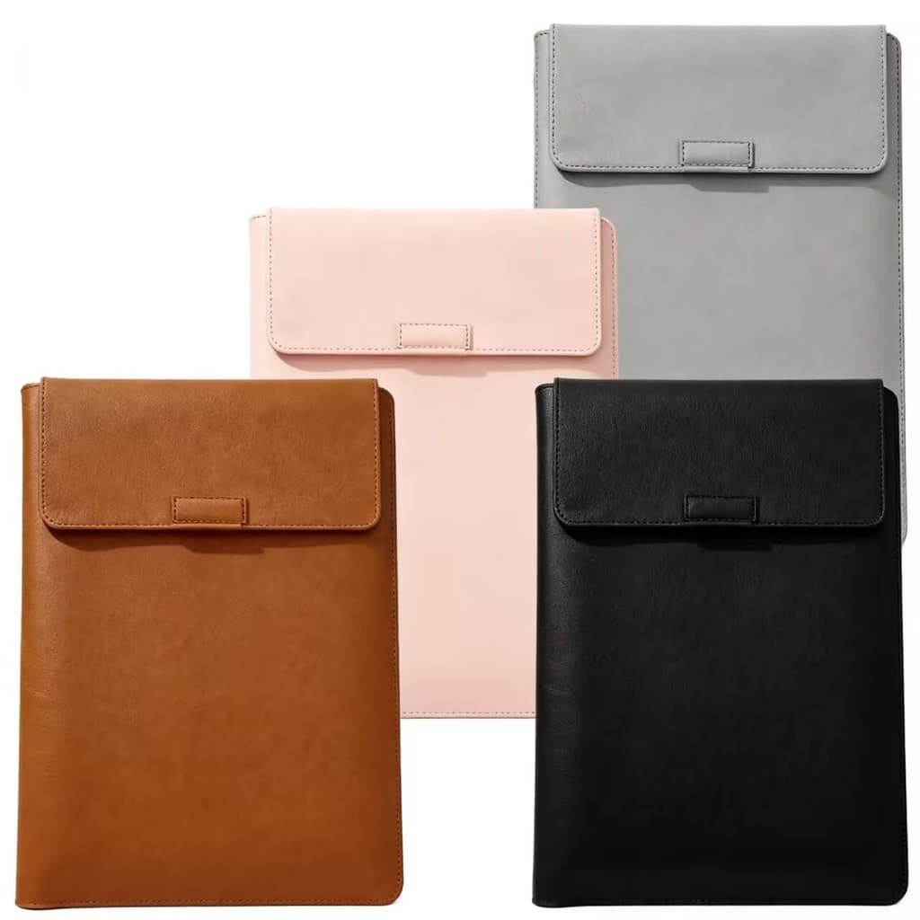 Mochila de notebook de alta qualidade com fecho magnético, couro, 13 a 16 polegadas, com suporte