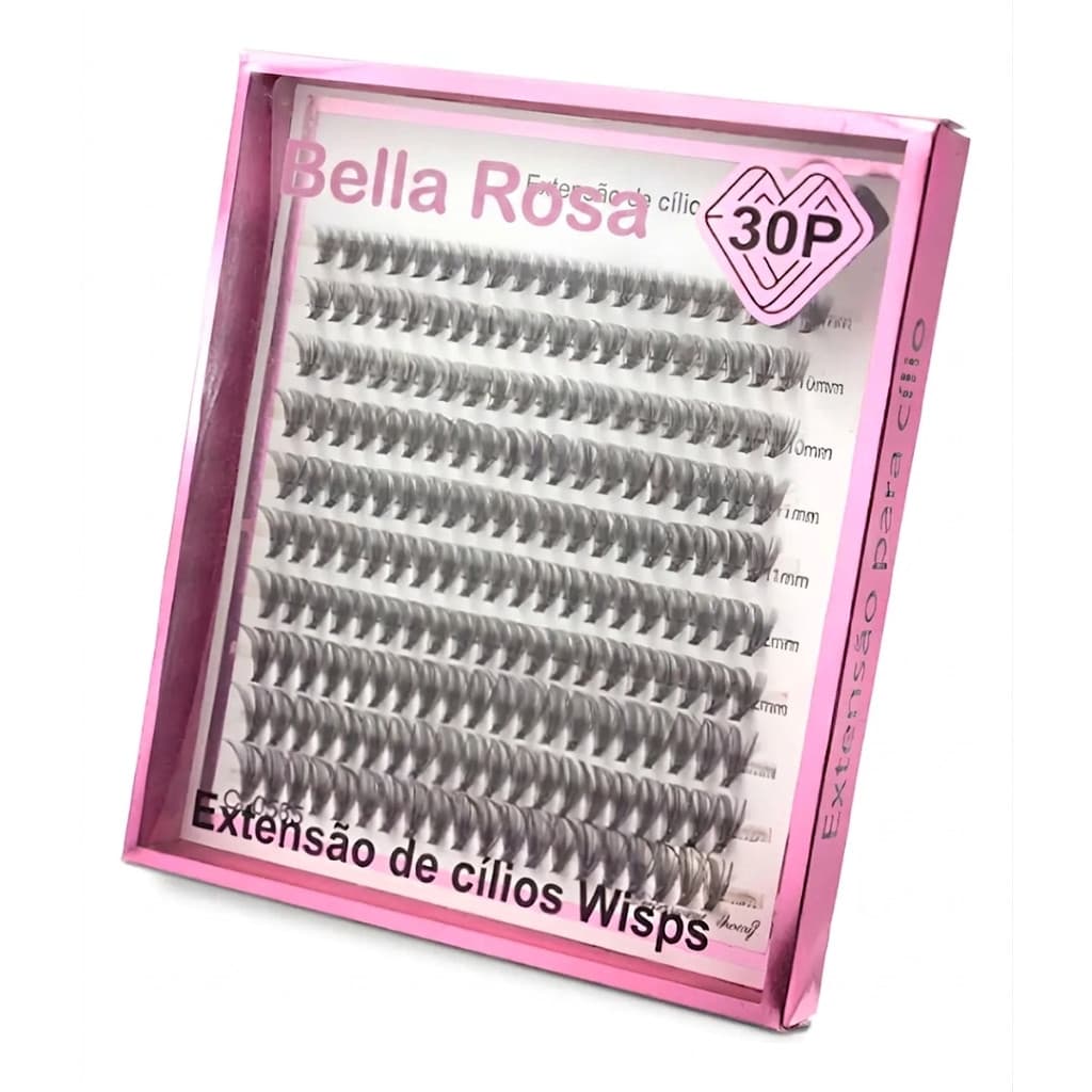 Cílios Tufinho Tufo Bella Rosa 30P Mix Curvatura D Sem Nó