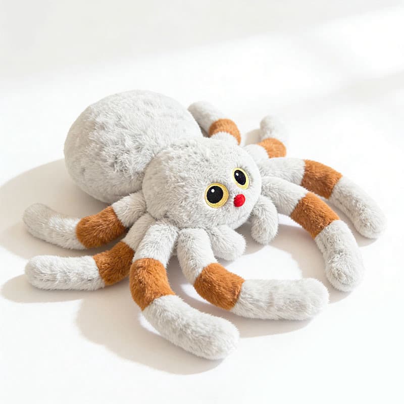 Nariz vermelho aranha brinquedo de pelúcia boneca presente natal Animal simulação aranha Halloween