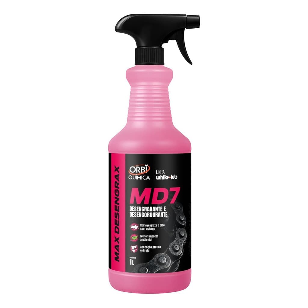 Desengraxante Orbi MD7 Max 1L Premium Limpeza Pesada Automotiva Industrial Doméstica