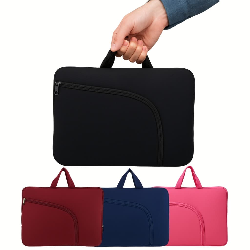 Capa Maleta Notebook Macbook 15,6' / 13 / 14 / 17 Polegadas Rígida Bolso Externo C/Alça Reforçada