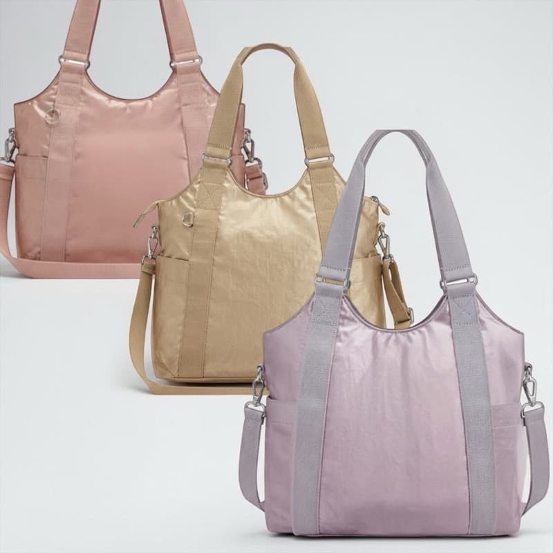 Bolsa Feminina de Ombro Nylon Espaçosa Transversal Luxo