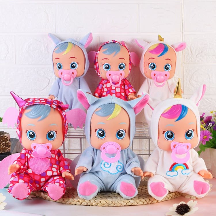 Boneca Chorando De Bebê Realista 3D/Criativa Fofa/Presente De Aniversário Para Meninas E Crianças