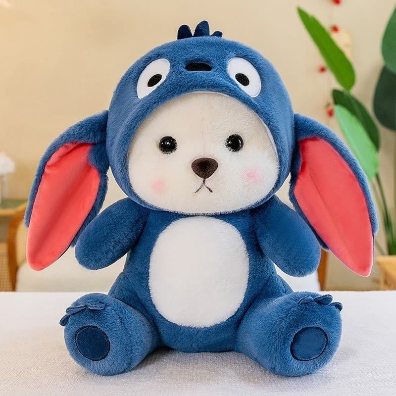 Urso de Pelúcia Lena de 25CM com Chapéu para Cosplay Stitch para Crianças