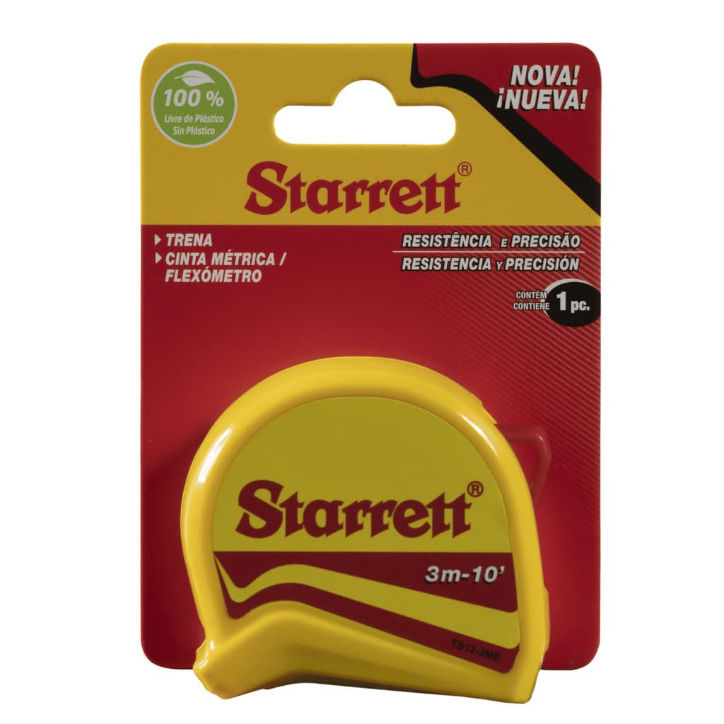 Trena Starrett Série Exact 3m / 10' - Compacta, Resistente e de Alta Precisão
