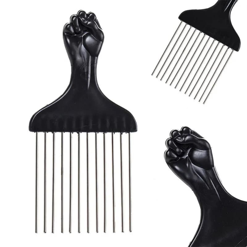 Pente Afro Pequeno com Dentes de Metal