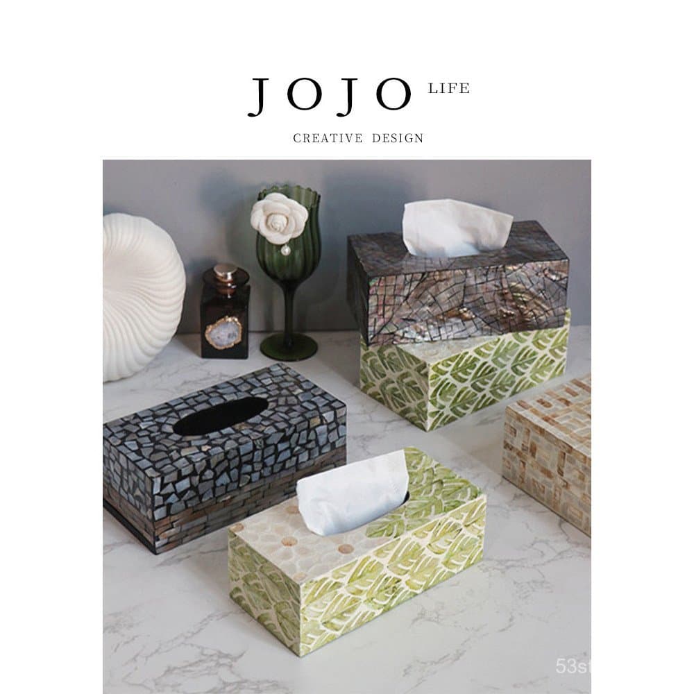 JOJO'S L. PD·Diamonds·Luxury Caixa de Lenços de Papel Estilo Nórdico de Alta Qualidade |   Peça quadrada