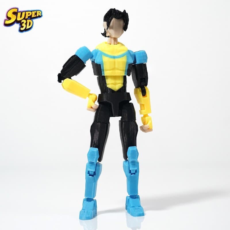 Figura de Ação Articulada Tipo Lobo Impressa em 3D, Modelo 13 Invencível 3.0, Figura de Anime Transformável com Múltipla