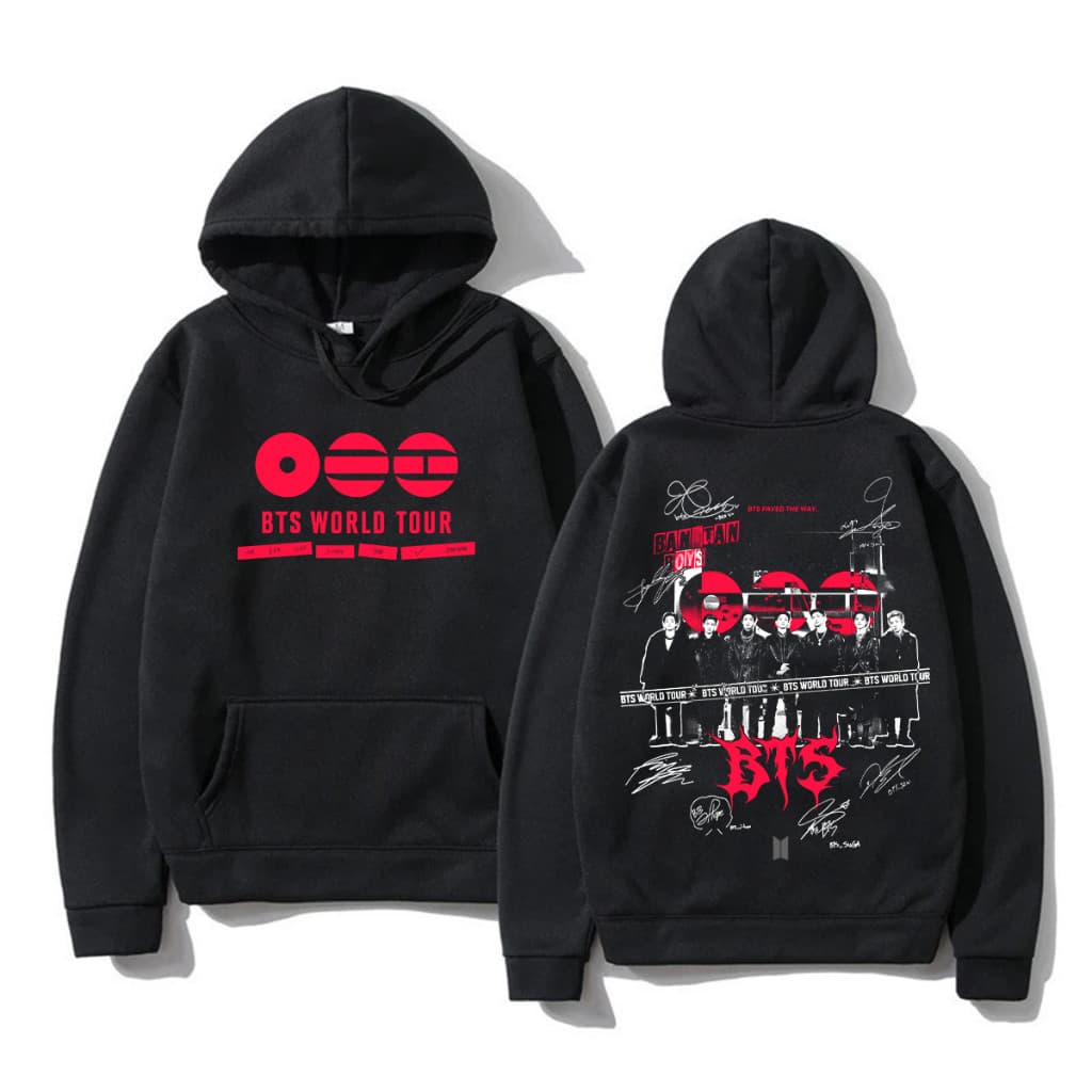 Moletom Canguru BTS World Tour Frente e Costa Turnê Brasil 2026 KPOP Army Bangtan Blusa De Frio