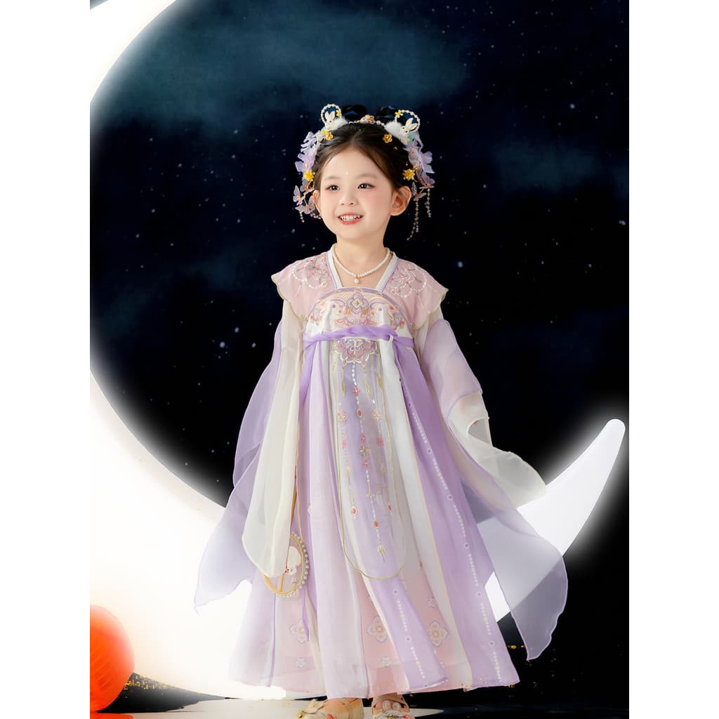 Hanfu meninas 2026 novo estilo primavera outono crianças estilo chinês Super fada bordado antigo traje saia menina caval