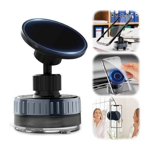 Suporte Magnético de Celular para Carro Rotação 360° Fixação Automática Ajustável Rotação GPS