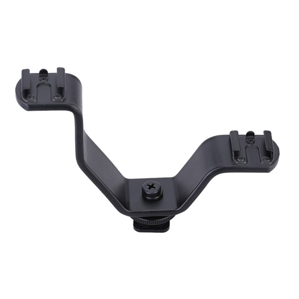 Adaptador Suporte Duplo V Mini 2 Sapatas Iluminador Flash
