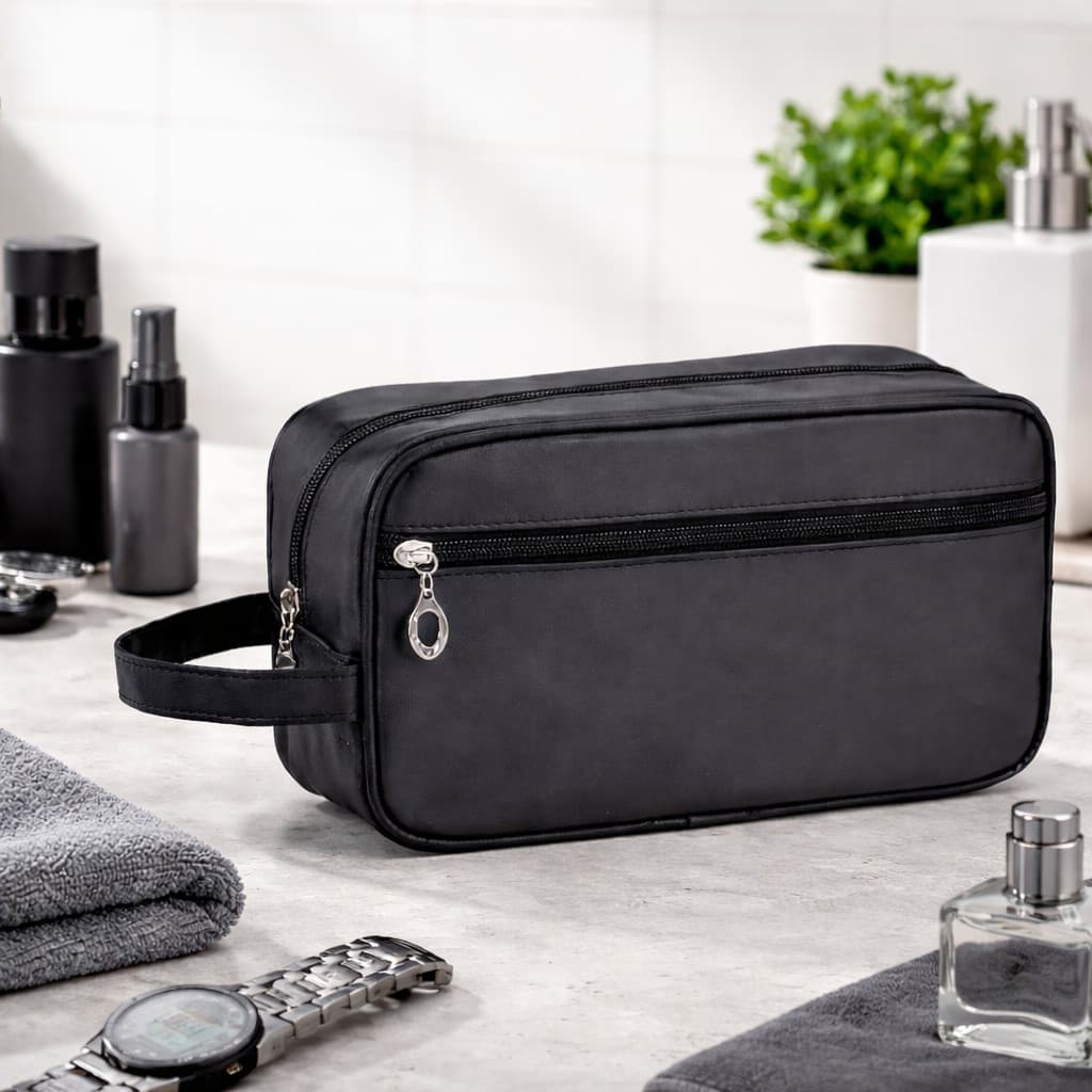 Necessaire Bolsa Organizadora De Viagem Unissex Alça Trabalho Impermeável  Lisa