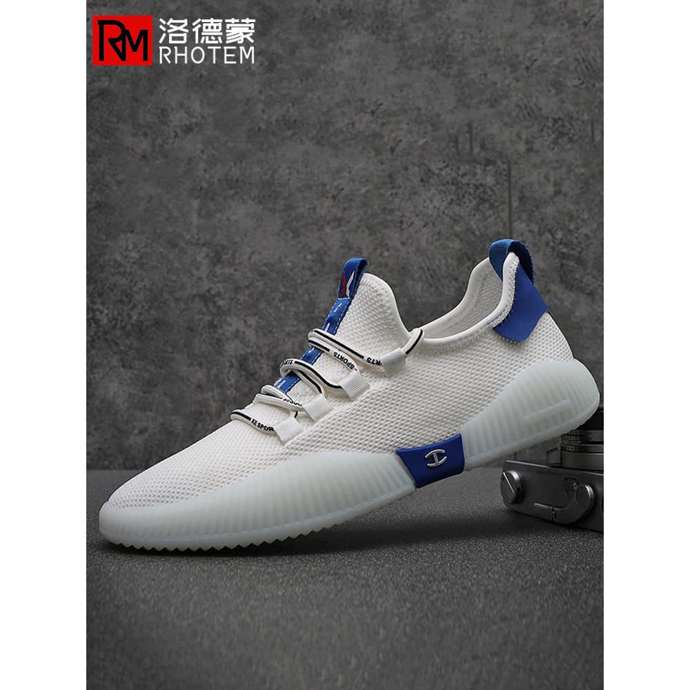 Sapatos de malha masculino respirável desodorante 2024 novo estilo verão tecido esportes sapatos casuais nicho Design pe