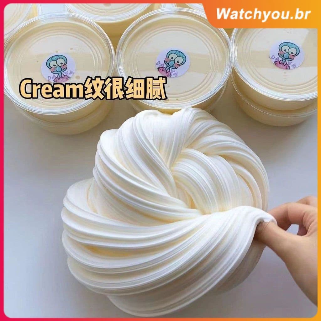 Kit de slime espumante antiestresse faça você mesmo, brinquedo de slime transparente e fofo, slime de espuma,