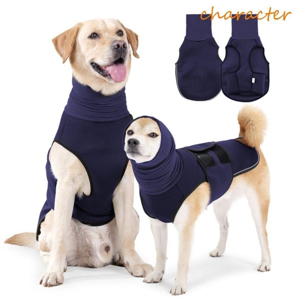 Colete De Ansiedade Para Cães Personagem , Jaqueta Calmante Reflexiva Quentes , Com Capuz , Roupas Calmantes Ajustáveis