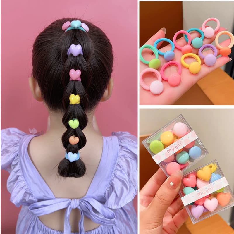 Crianças bonito não machuca o cabelo alta elasticidade doce cor menina sem costura bandana anel de cabelo do bebê corda
